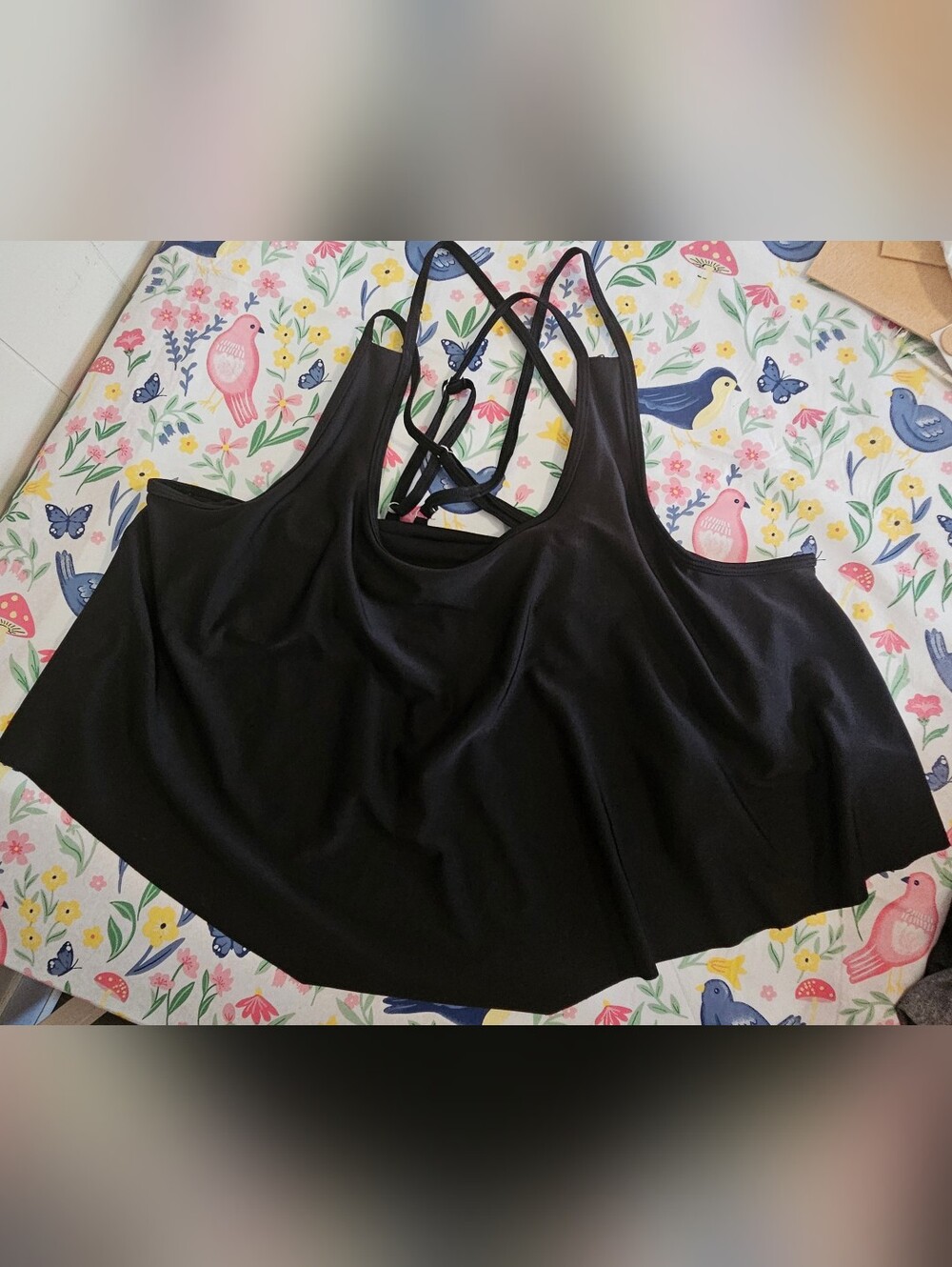 Black Strappy Bathing Suit Top